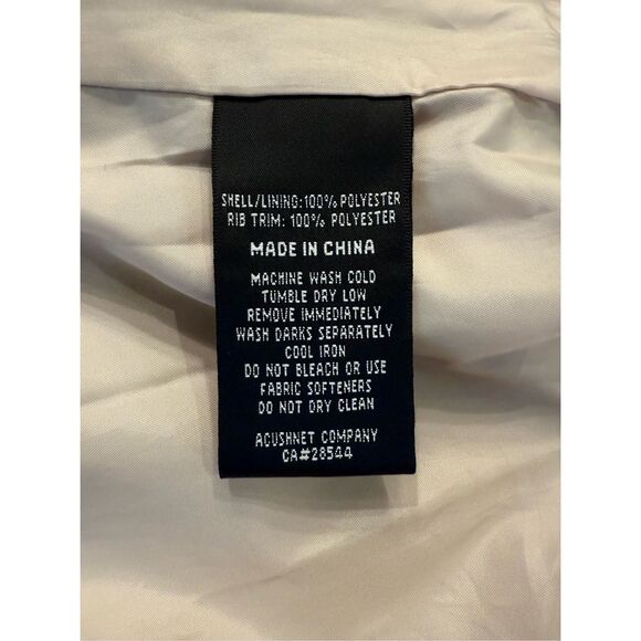 Footjoy Men’s Tan Full Zip Golf Jacket Size Medium Windbreaker - Picture 9 of 10